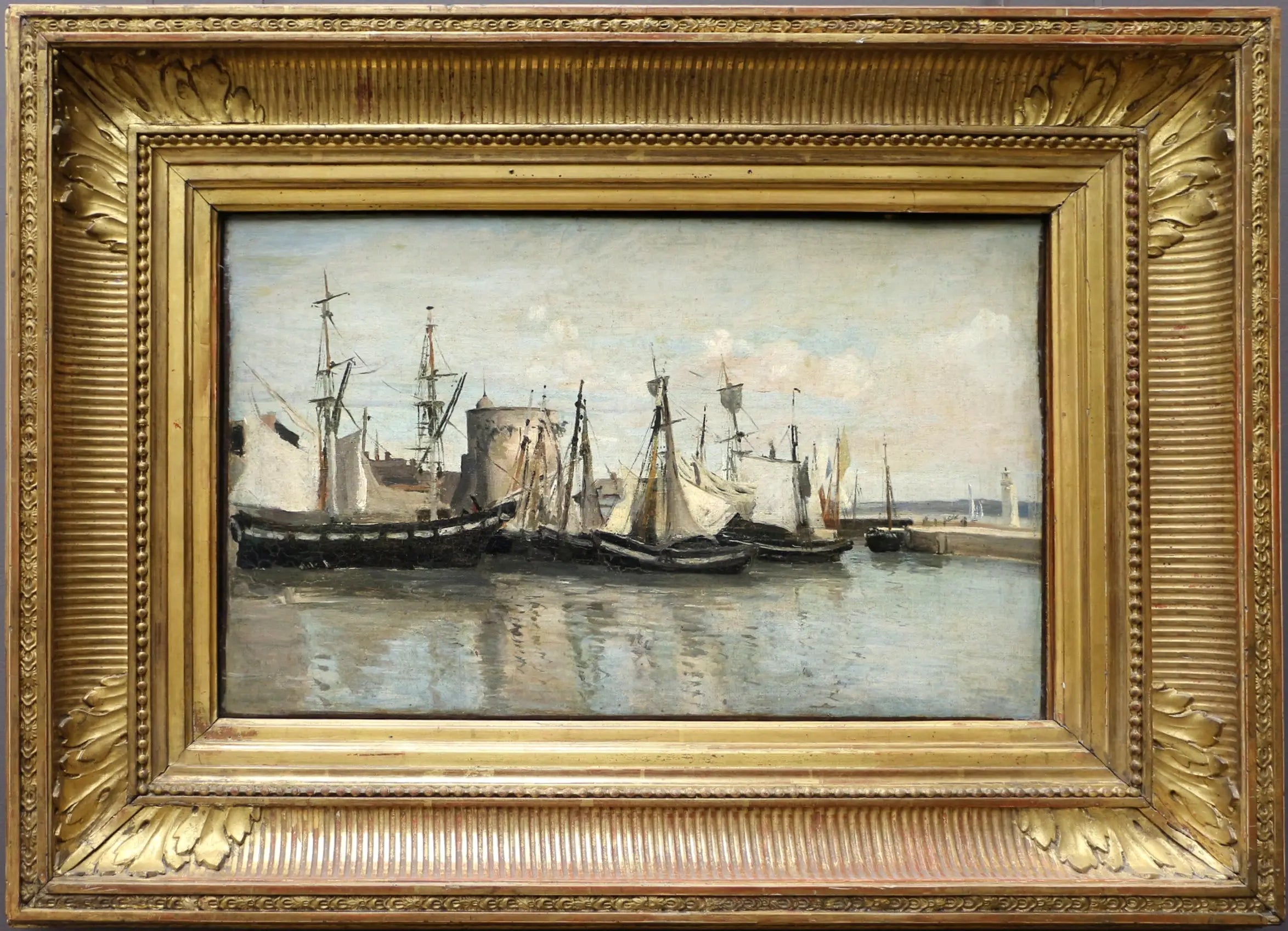 La Rochelle. Entrée du port d’échouage. - Jean-Baptiste Camille Corot - Alpha Reproduction
