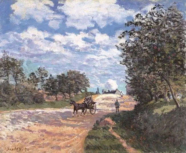 La route de Mantes à Choisy-le-Roi - Alfred Sisley image 1 tableau peint à l’huile sur toile