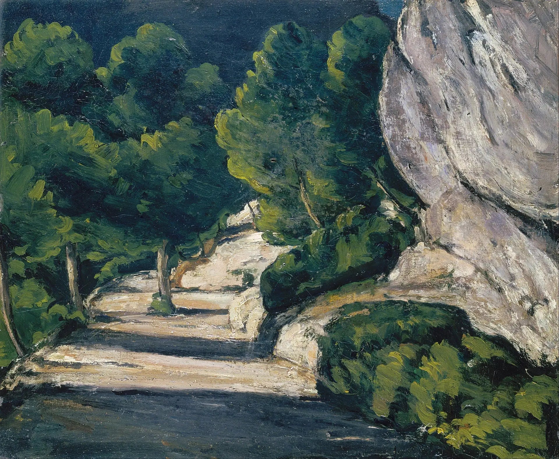 Reproduction du tableau « La Route forestière - Paul Cézanne » par Alpha Reproduction en peinture à l’huile