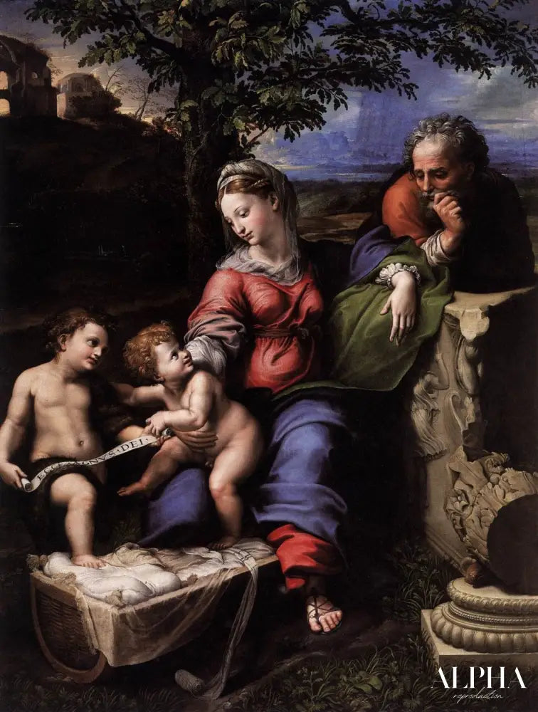 La Sainte Famille du Chêne - Raphaël (peintre) - Reproductions de tableaux et peintures haut de gamme