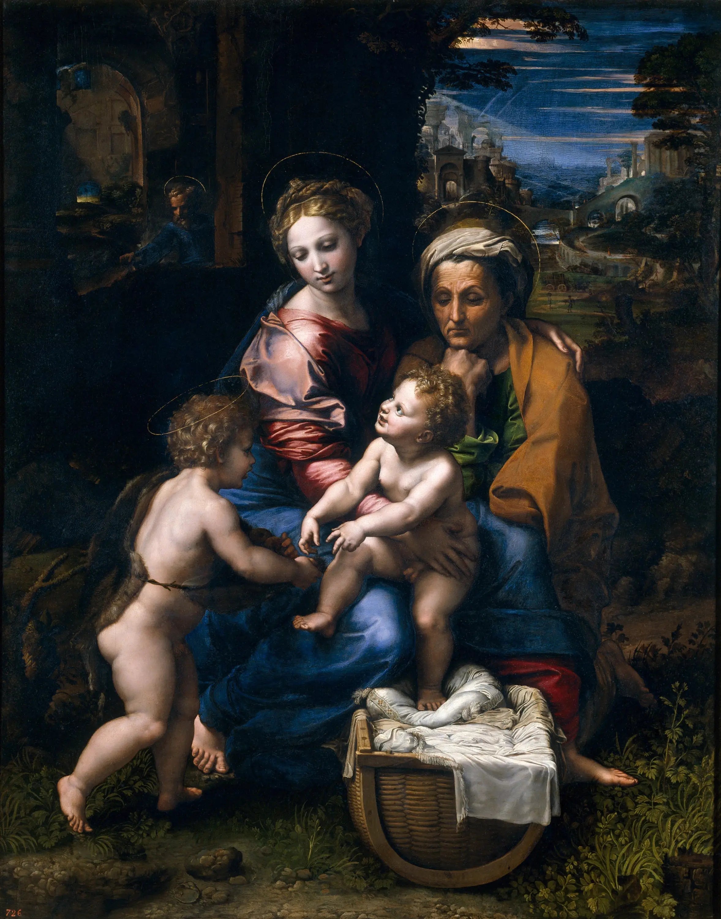 La Sainte Famille - Raphaël Sanzio image 1 reproduction artisanale de tableau