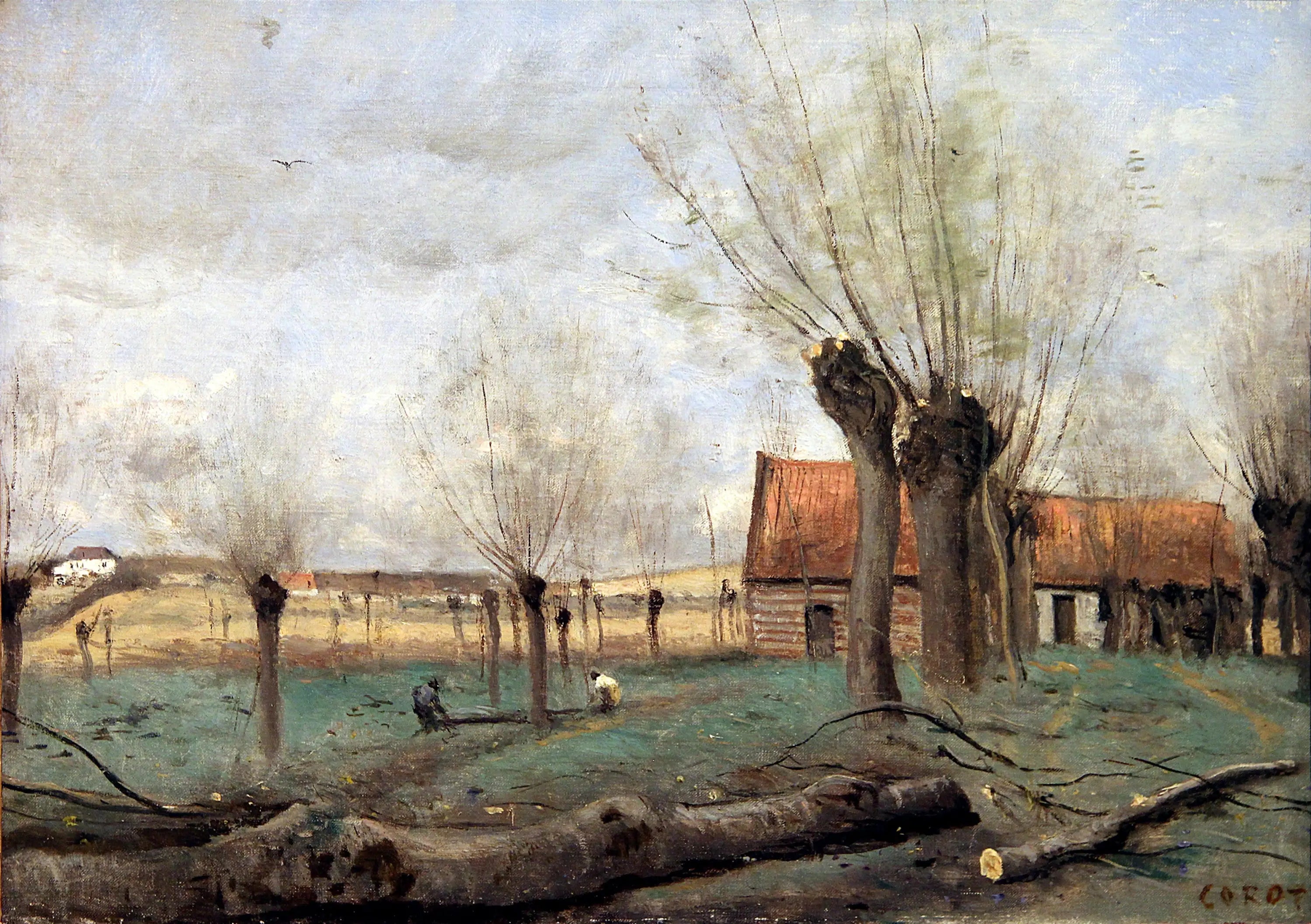 La saulaie de Sainte-Catherine près d’Arras - Jean-Baptiste Camille Corot - Alpha Reproduction