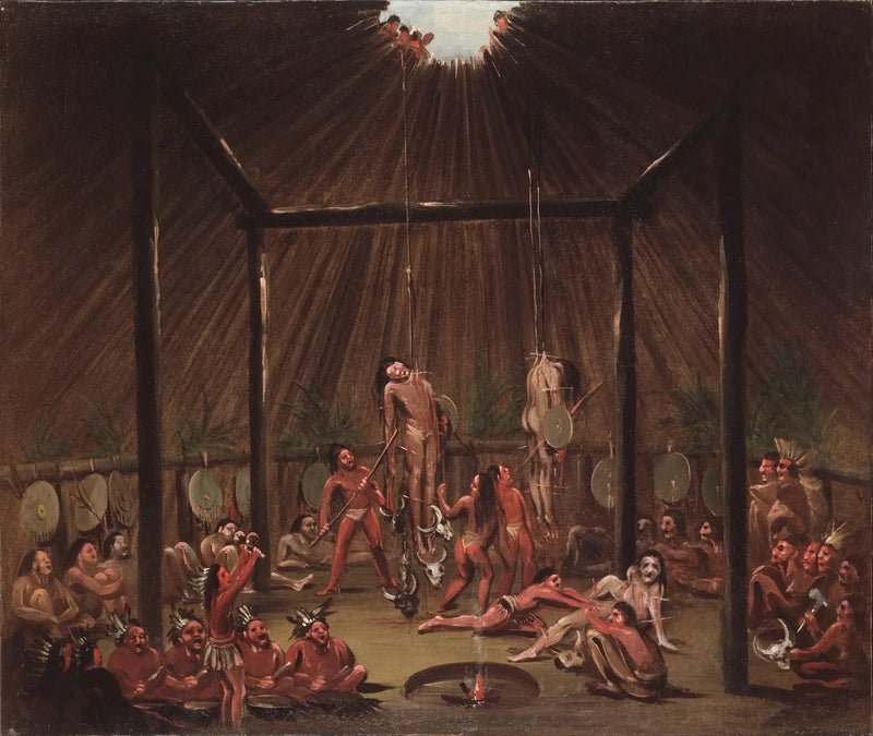 만단 오키파 의식, 도끼 자르기 장면 - 조지 캐틀린

Source:
La scène de la coupe, cérémonie du Mandan O-kee-pa - George Catlin