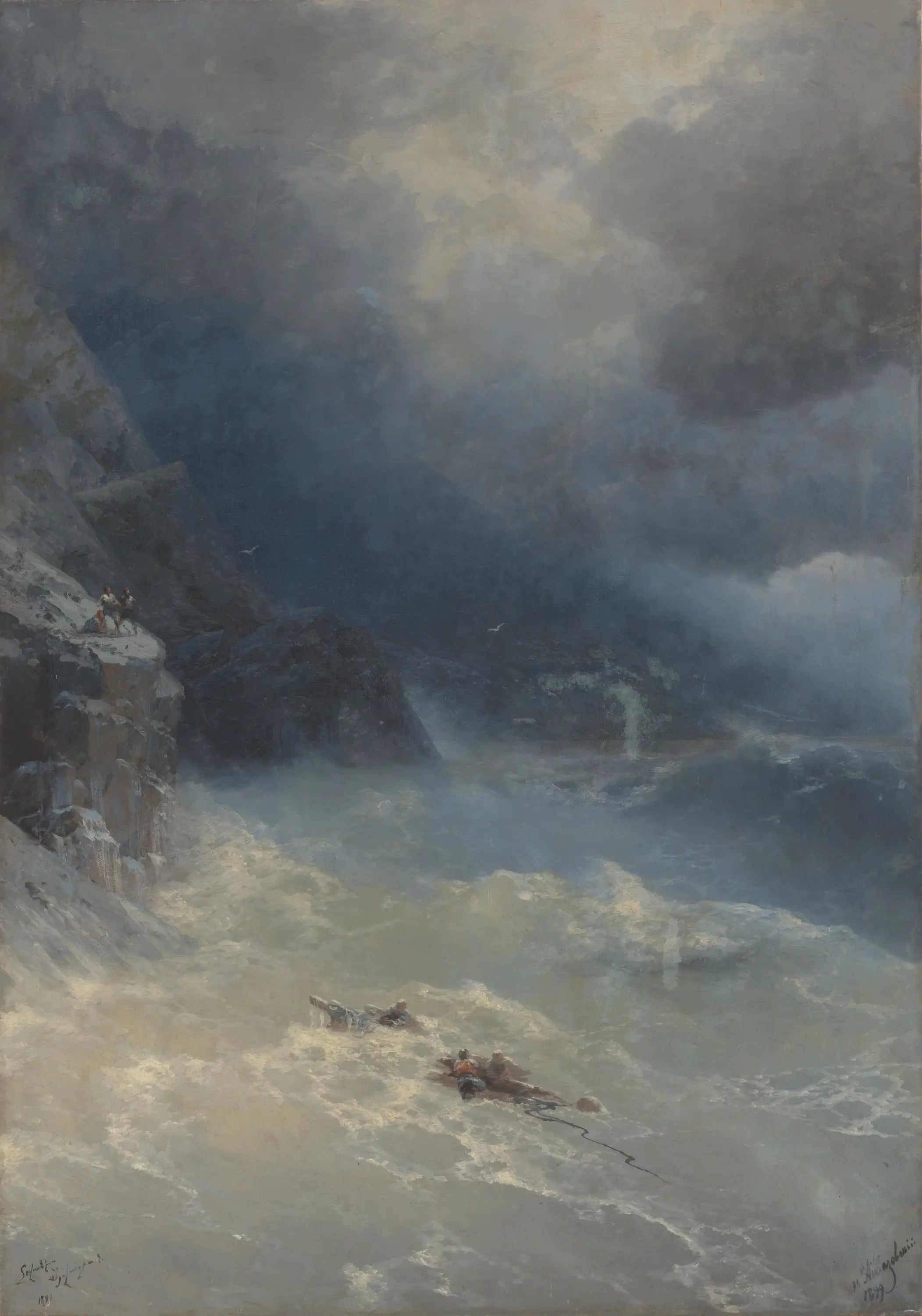 La tempête au cap Aya - Ivan Aïvazovski image 1 reproduction d’œuvre d’art à l’huile