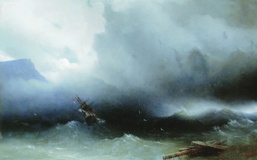 La tempête en mer - Ivan Aïvazovski image 1 copie de tableau peinte à la main