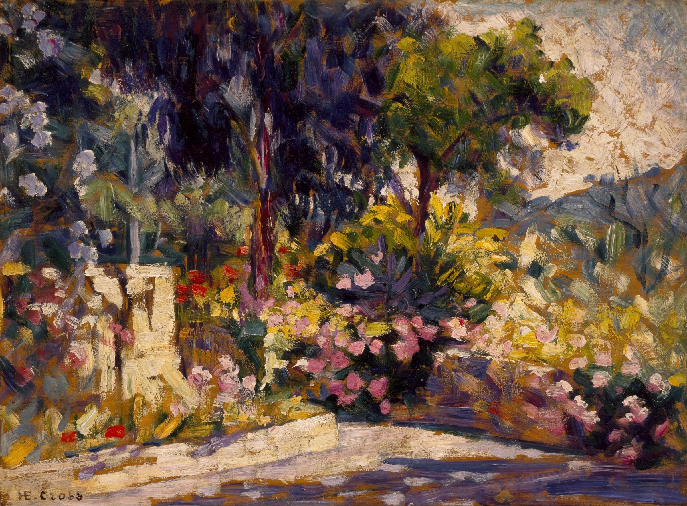 La terrasse fleurie - Henri-Edmond Cross - Alpha Reproduction