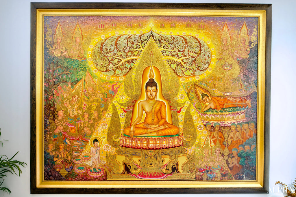 La Vie de Bouddha | 240 x 180 cm Reproductions de tableaux à la peinture à l’huile