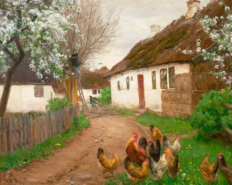 봄날의 마을 생활, 사람들과 나무들과 함께 - H. A. Brendekilde

Source:
La vie du village un jour de printemps avec des gens et des arbres. - H. A. Brendekilde