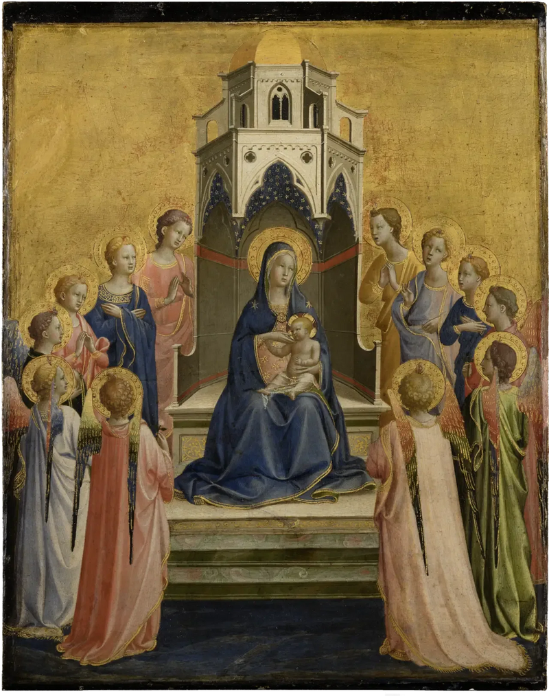 성모자와 어린이 예수님이 앉아 계신 왕좌와 열두 천사 - 프라 안젤리코

Source:
La Vierge à l'Enfant en trône et douze anges - Fra Angelico