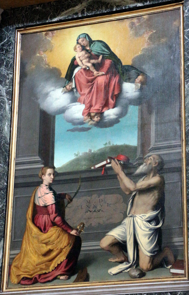 영광 속의 어린 예수와 성인들 - 조반니 바티스타 모로니