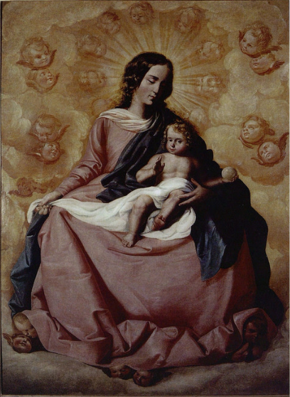 La Vierge à l’Enfant en gloire - Francisco de Zurbarán - Alpha Reproduction