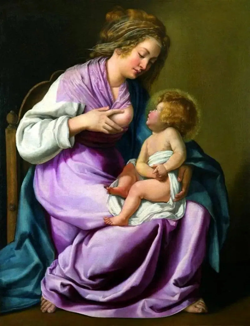 어머니를 안고 있는 성모 마리아 - 아르테미시아 젠틸레시

Source:
La Vierge allaitant l'Enfant - Artemisia Gentileschi