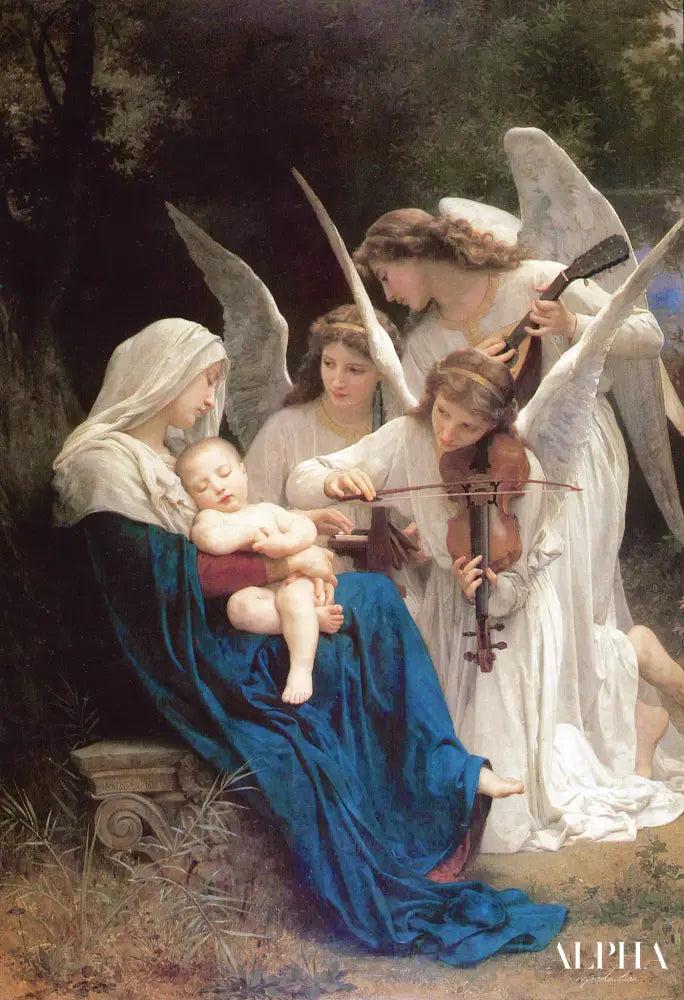 La Vierge aux anges - William Bouguereau - Reproductions de tableaux et peintures haut de gamme