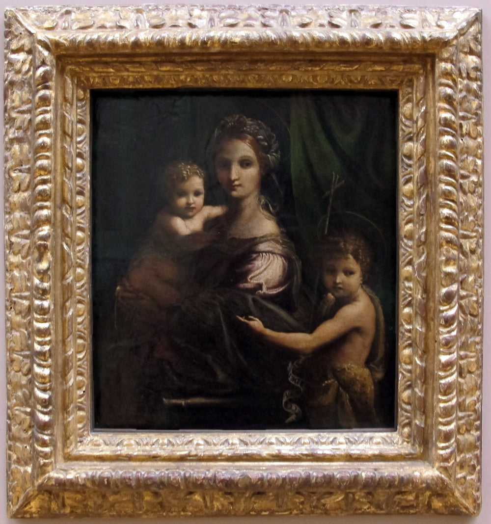 La Vierge et l'Enfant avec le petit saint Jean - Giulio Romano image 1 tableau peint à l’huile sur toile