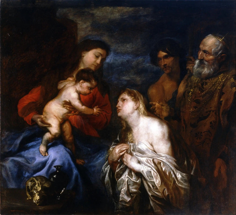 성모자와 세 회개하는 죄인들, 마리아 마그달레나, 다윗 왕, 방탕한 아들 - 안토니 반 다이크

Source:
La Vierge et l'Enfant avec les trois pécheurs repentants, Marie-Madeleine, le roi David et le fils prodigue - Antoine van Dyck