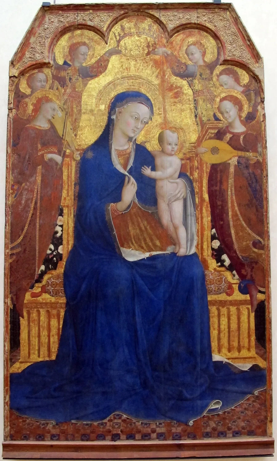La Vierge et l'Enfant entourés d'anges - Sassetta image 1 tableau peint à l’huile sur toile