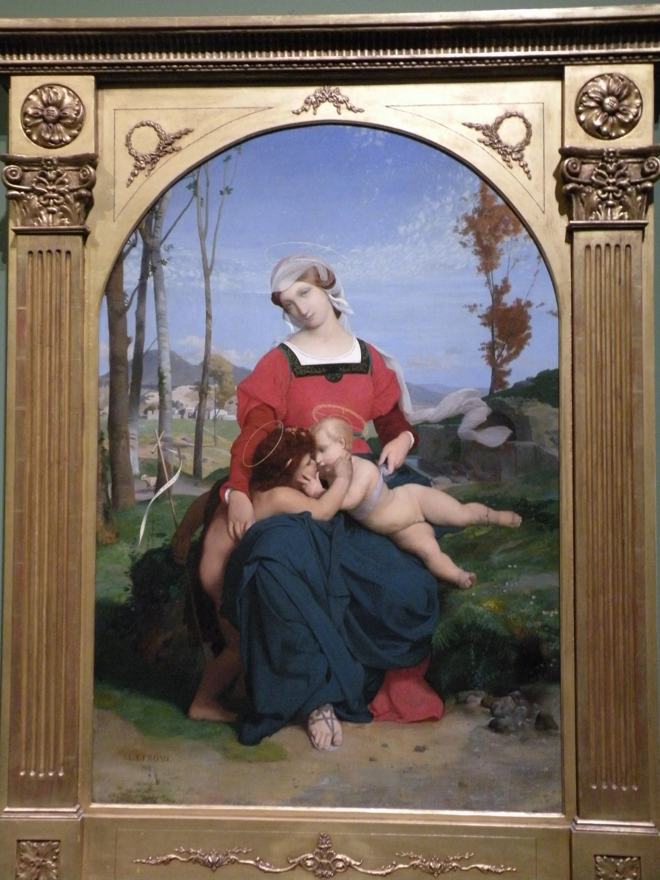 La Vierge, l'Enfant Jésus et saint Jean - Jean-Léon Gérôme image 1 copie de tableau peinte à la main