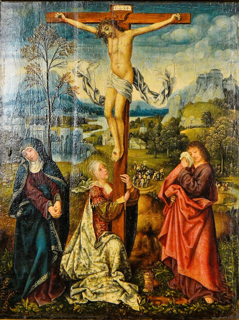 십자가 아래의 성모 마리아, 마리아 마들렌과 성 요한 - 퀜틴 메티스