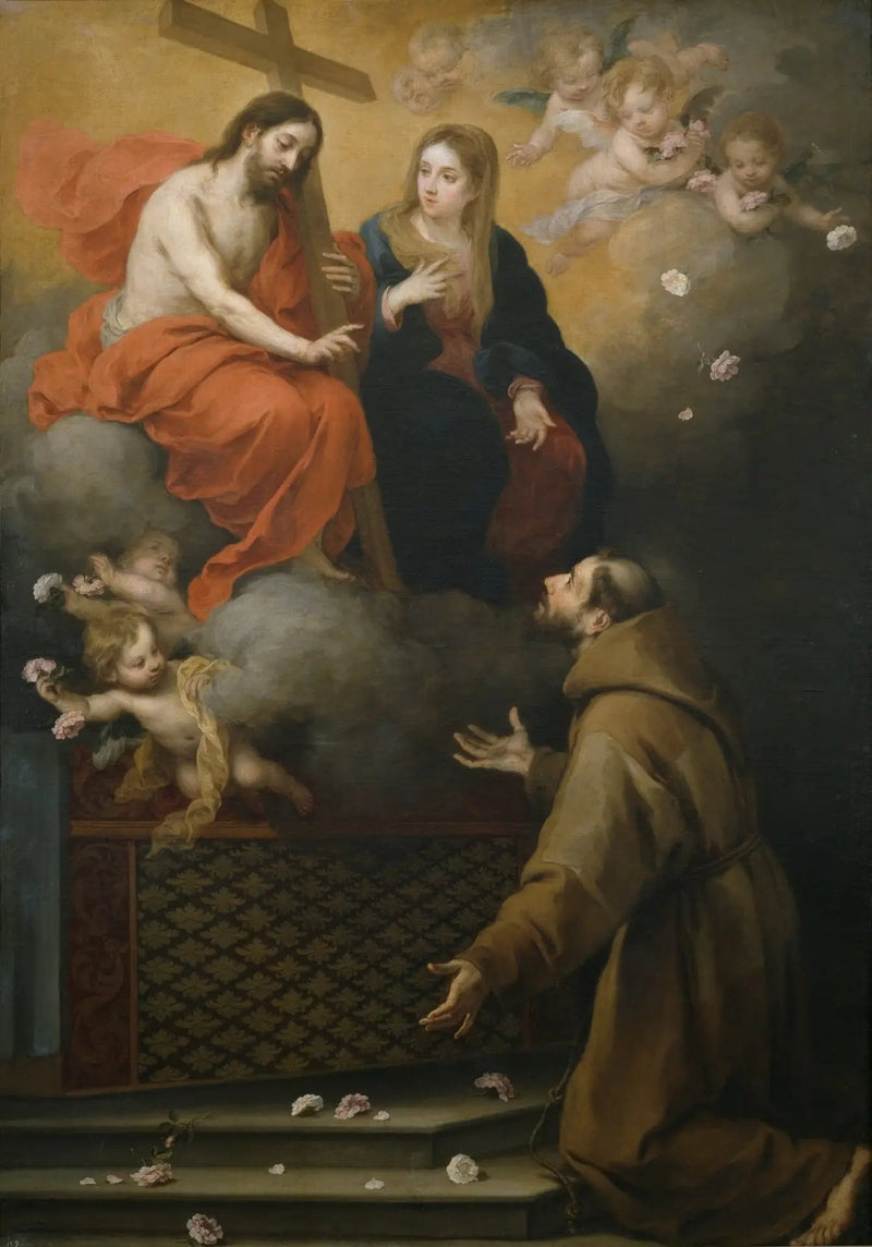 성 프란시스의 비전, 포르초눌레 - 바르톨로메 에스테반 무리요

Source:
La vision de saint François à la Portioncule - Bartolomé Esteban Murillo