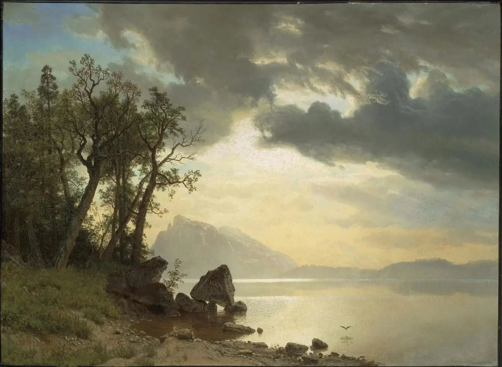 Lac Tahoe, Californie - Albert Bierstadt image 1 copie peinte à la main à l’huile