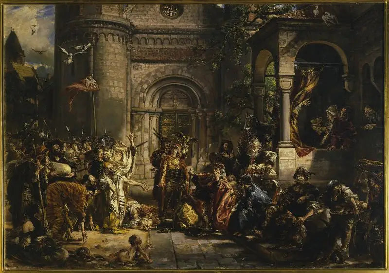 유대인 환영, « 폴란드 문명사 » 시리즈 - 얀 마테이코

Source:
L'accueil des Juifs, de la série « Histoire de la civilisation en Pologne » - Jan Matejko