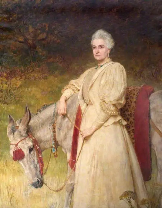 레이디 해리엇 사라 원게이지(1837–1920)와 그녀의 이집트 당나귀 - 브리튼 리비에르

Source:
Lady Harriet Sarah Wantage (1837–1920) avec son âne égyptien - Briton Rivière