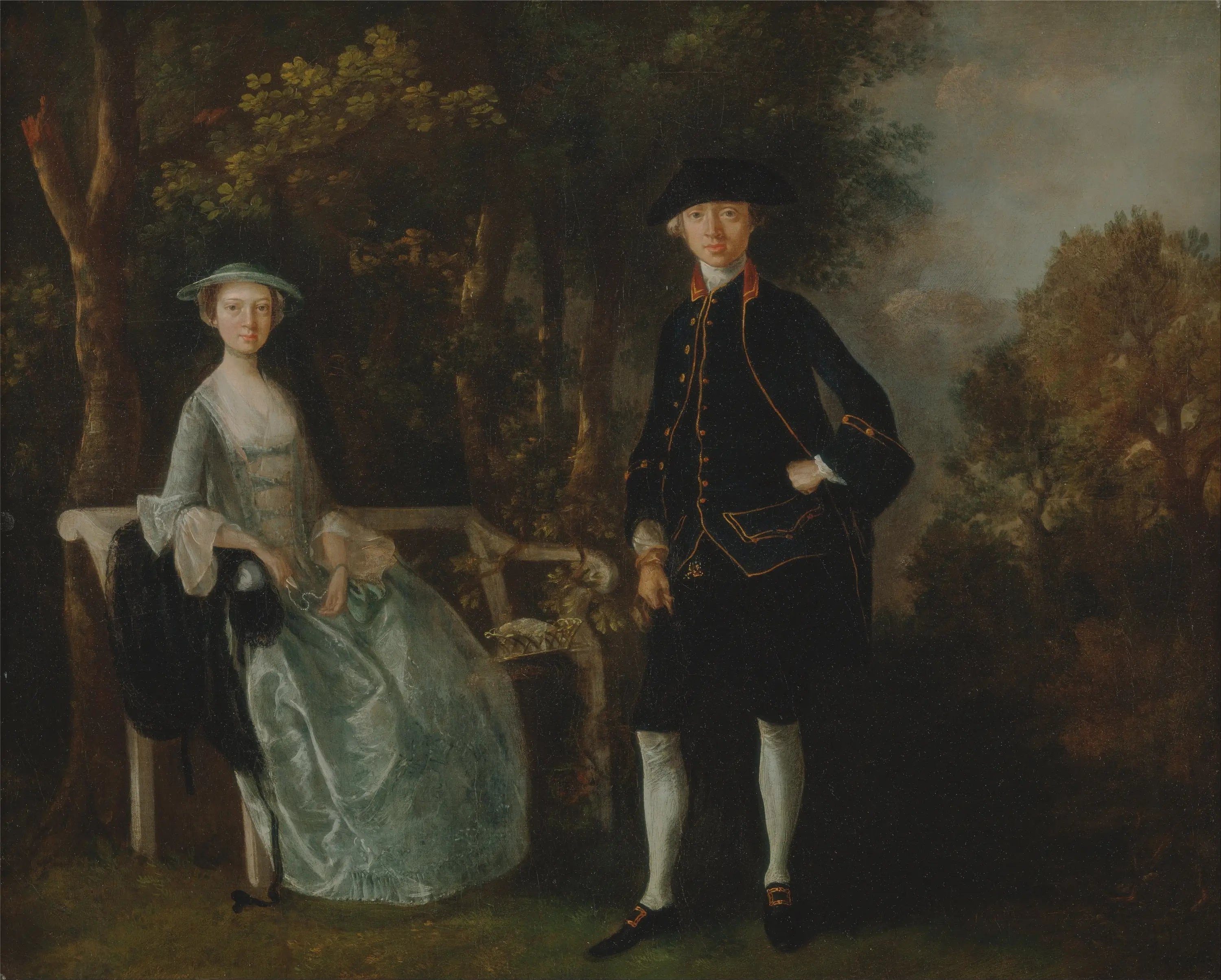 Lady Lloyd et son fils, Richard Savage Lloyd, de Hintlesham Hall, Suffolk - Thomas Gainsborough image 1 copie de tableau peinte à la main