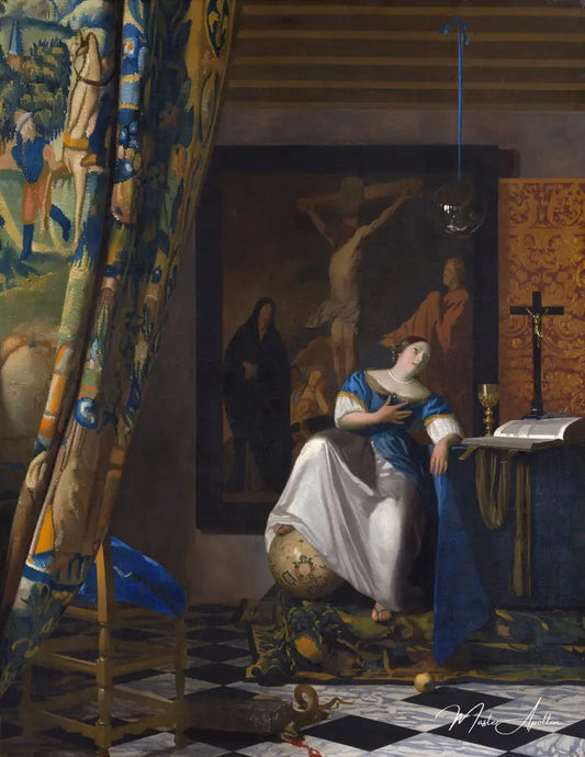 L'Allégorie de la Foi - Johannes Vermeer - Reproductions de tableaux et peintures haut de gamme