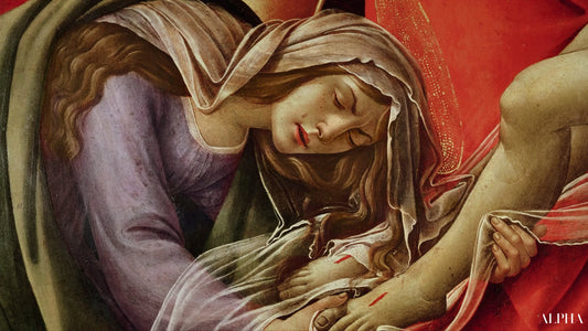Lamentation du Christ, détail de Marie-Madeleine et des pieds du Christ - Sandro Botticelli - Reproductions de tableaux et peintures haut de gamme
