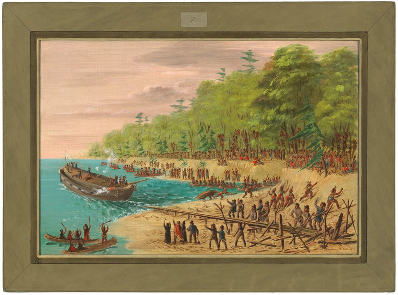 그리핀의 출시. 1679년 7월 - 조지 캐틀린

Source:
Lancement du Griffin. Juillet 1679 - George Catlin