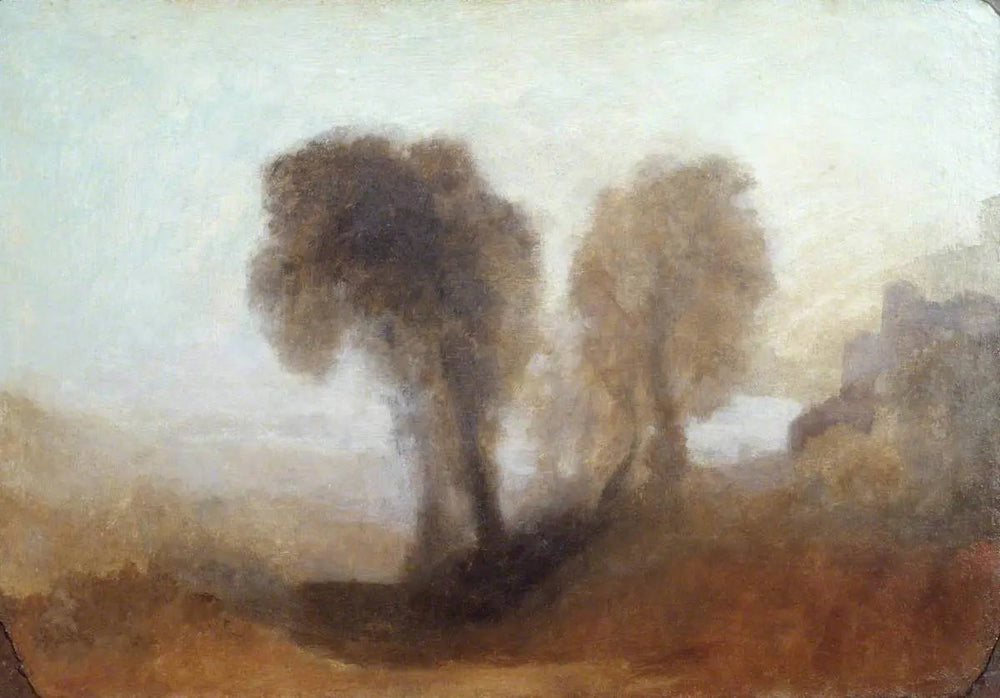 Landscape with Trees and a Castle - J. M. W. Turner image 1 reproduction d’œuvre d’art à l’huile