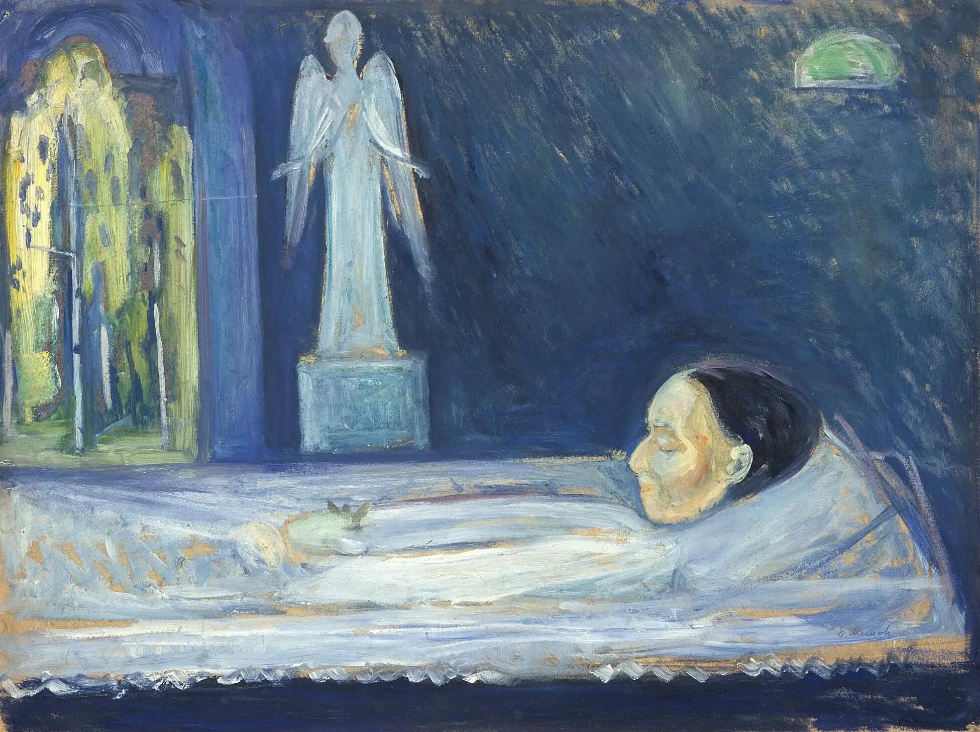 Reproduction du tableau « L'Ange de la mort - Edvard Munch » par Alpha Reproduction en peinture à l’huile