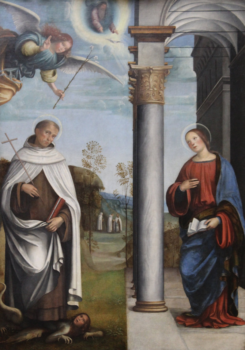 천사의 알림과 성 알베르 카르멜 수도사 - 프란체스코 프란치아