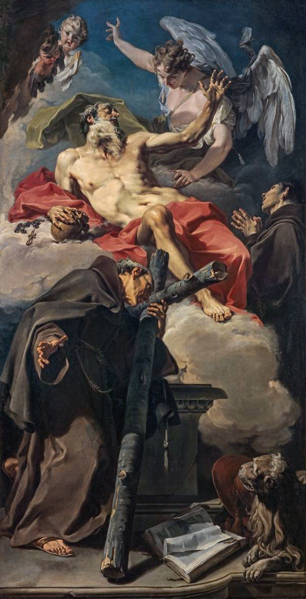 L’apothéose de saint Jérôme avec saint Pierre d’Alcántara et un franciscain non identifié - Giovanni Battista Pittoni