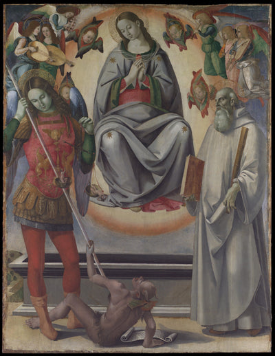 L’Assomption de la Vierge avec les saints Michel et Benoît - Luca Signorelli - Alpha Reproduction