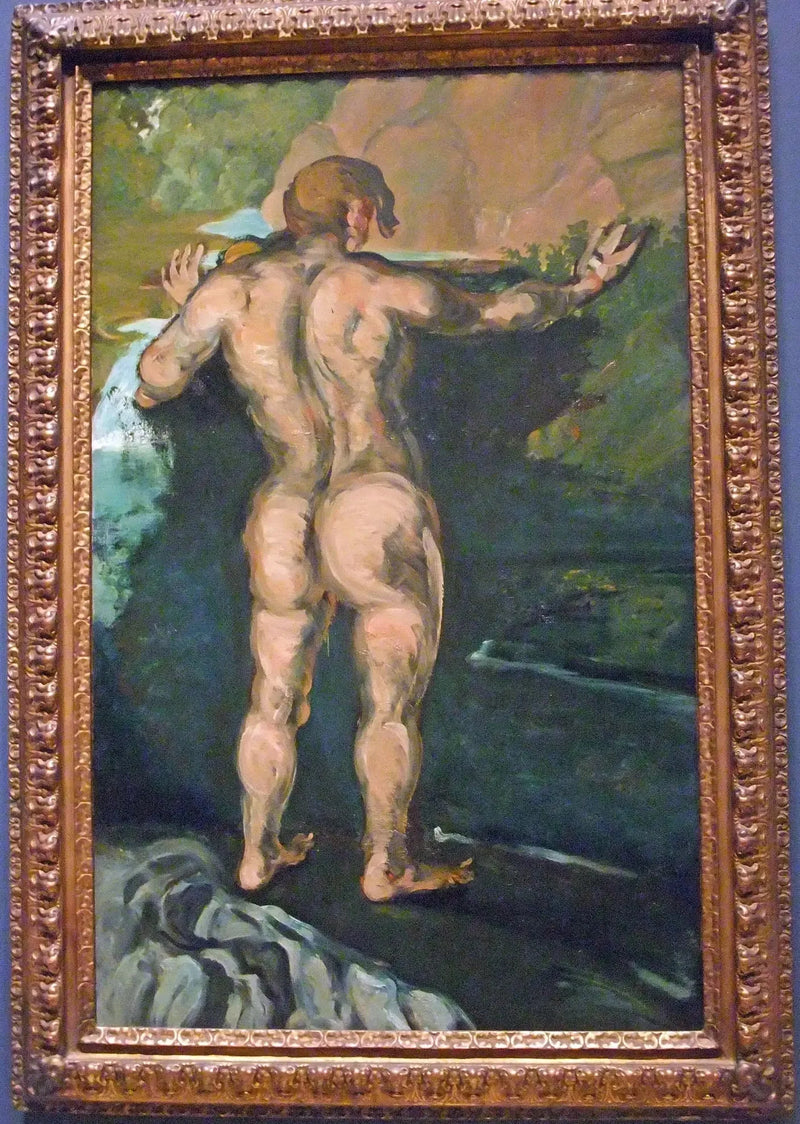 바위 위의 목욕하는 사람 - Paul Cézanne