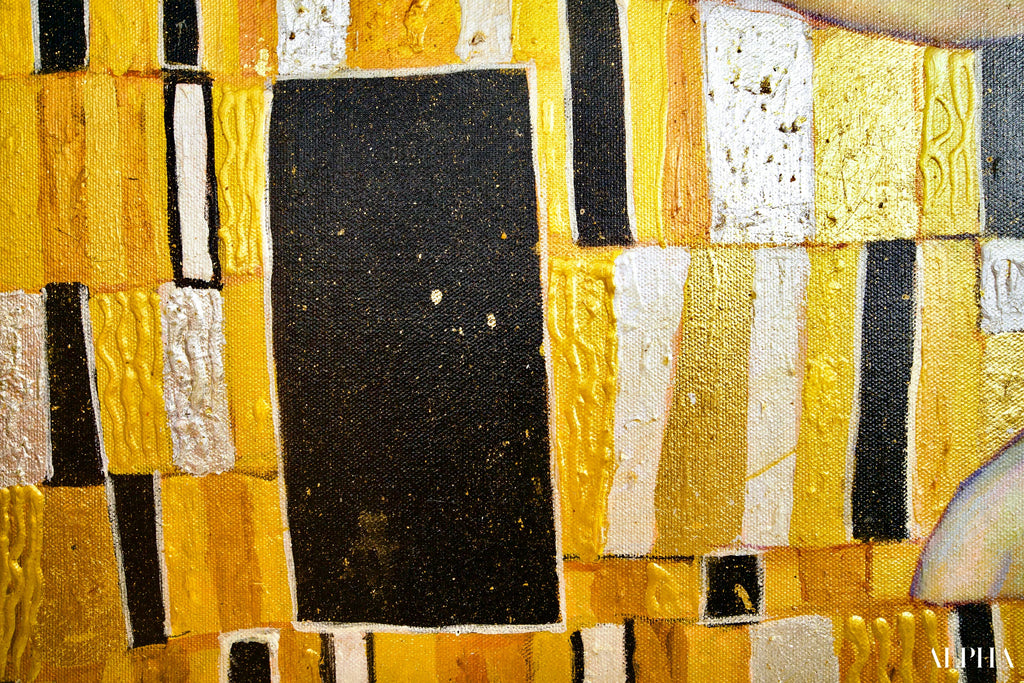 Le Baiser Réimaginé par Master Apollon | 200 x 200 cm Reproductions de tableaux à la peinture à l’huile