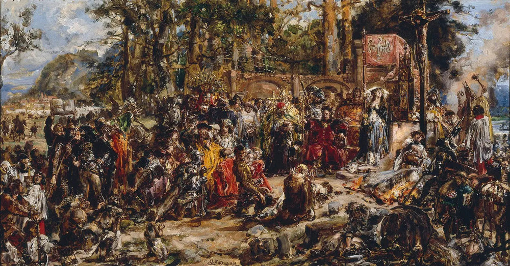 Le baptême de la Lituanie - Jan Matejko image 1 reproduction artisanale de tableau