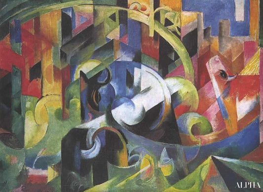 Le bétail I - Franz Marc - Reproductions de tableaux et peintures haut de gamme
