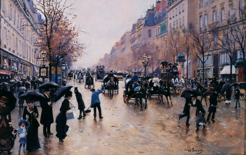 비 오는 포아송니에 거리 - 장 베로

Source:
Le boulevard Poissonnière sous la pluie - Jean Béraud