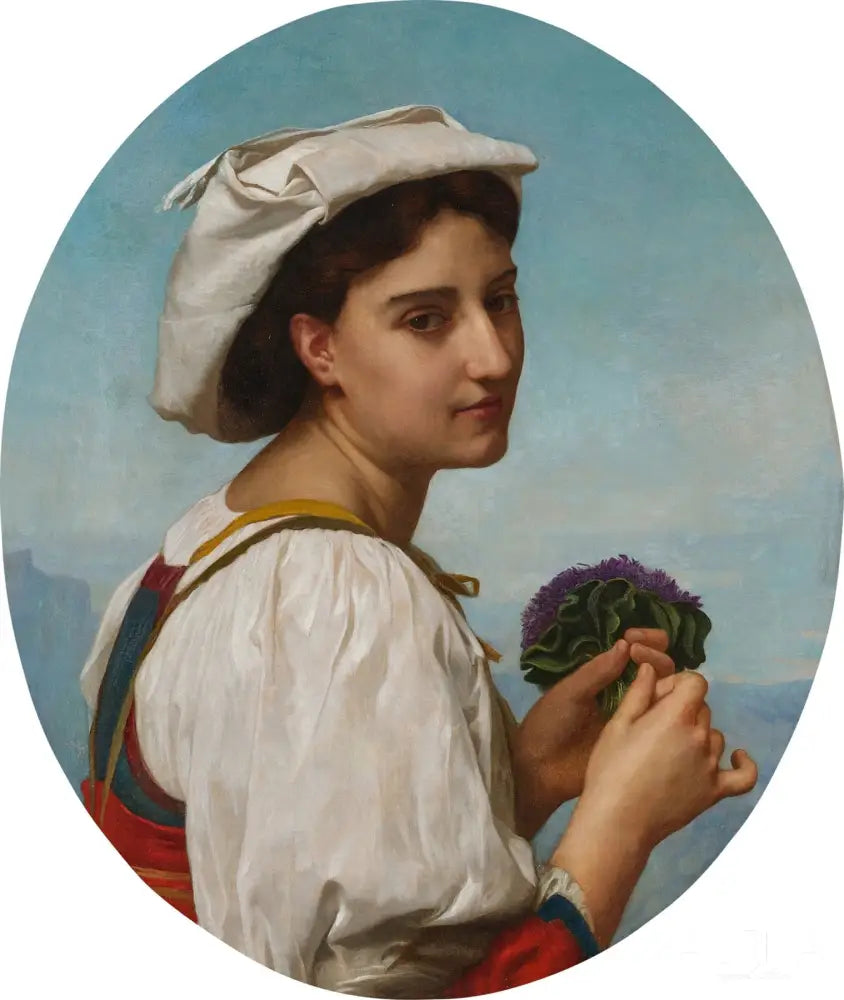 Le Bouquet de violettes - William Bouguereau Reproductions de tableaux à la peinture à l’huile