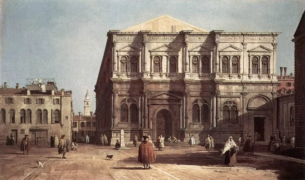 Le Campo San Rocco - Canaletto image 1 copie peinte à la main à l’huile