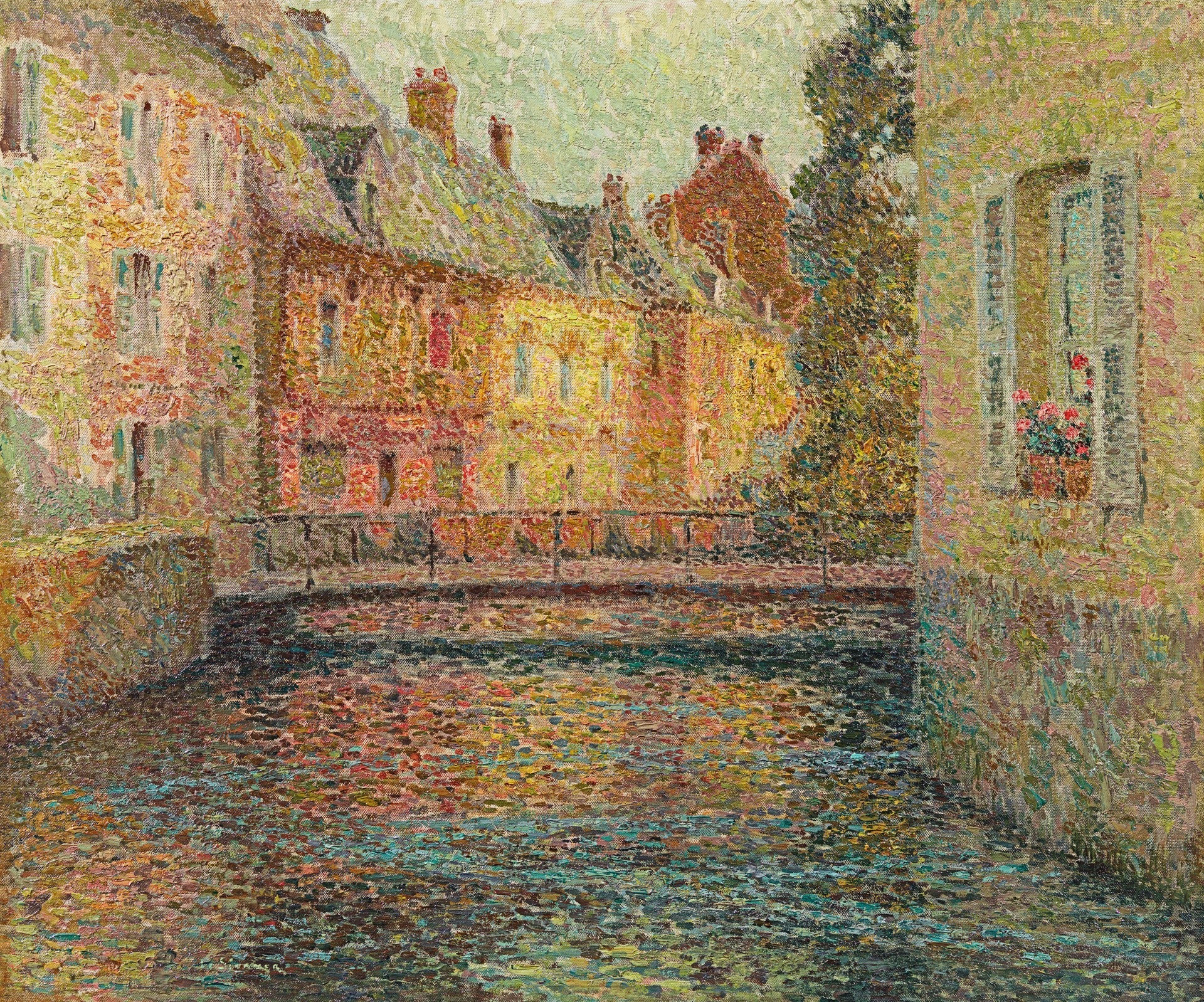 Le canal soleil Gisors - Henri Le Sidaner - Alpha Reproduction