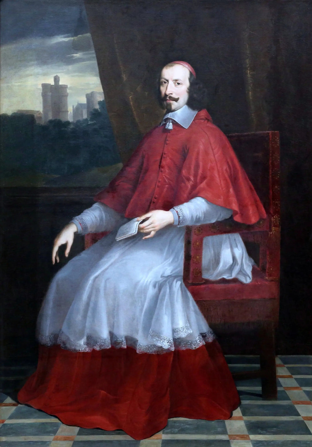 Le cardinal Mazarin - Philippe de Champaigne image 1 reproduction artisanale de tableau