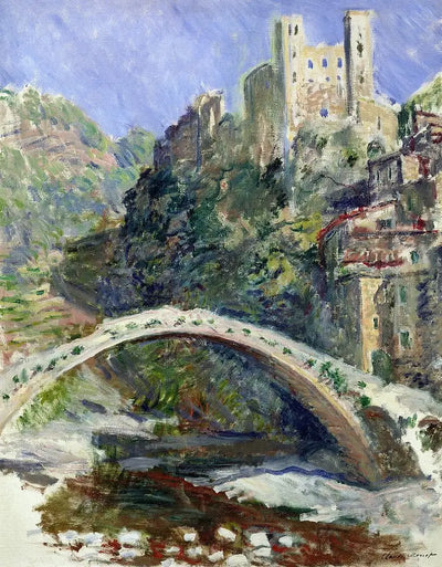 Reproduction du tableau « Le château de Dolceacqua - Claude Monet » par Alpha Reproduction en peinture à l’huile