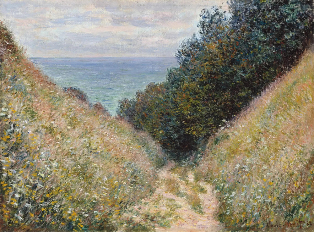 Le Chemin de La Cavée, Pourville - Claude Monet image 1 reproduction de peinture à l’huile