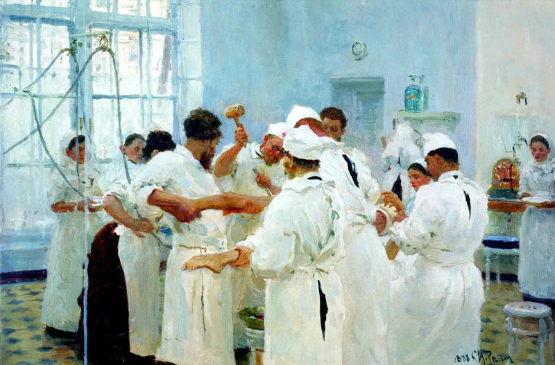 외과 의사 E. V. Pavlov가 수술실에서 - 일리야 레핀

Source:
Le chirurgien E. V. Pavlov au bloc opératoire - Ilya Repin