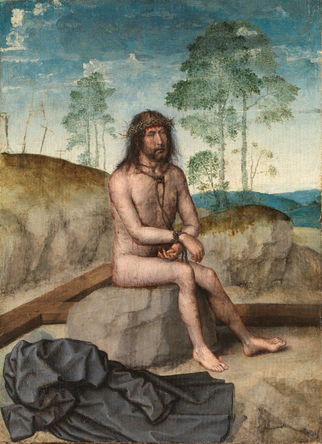 Le Christ assis sur une pierre froide - Juan de Flandes - Alpha Reproduction