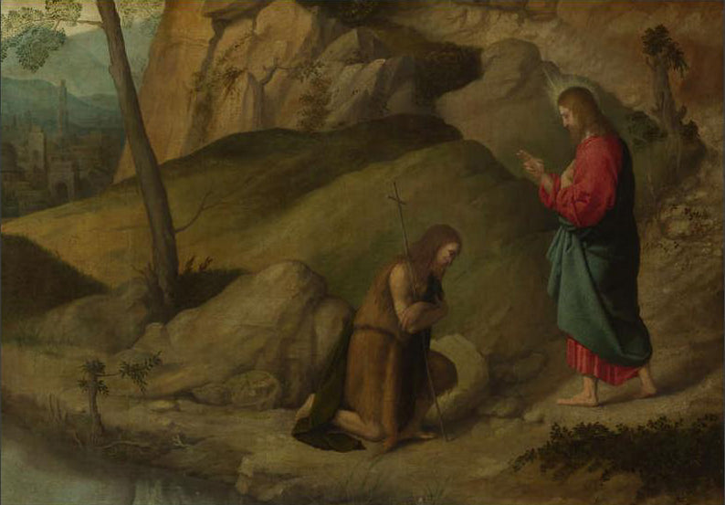 Le Christ bénissant saint Jean-Baptiste - Alessandro Bonvicino - Alpha Reproduction