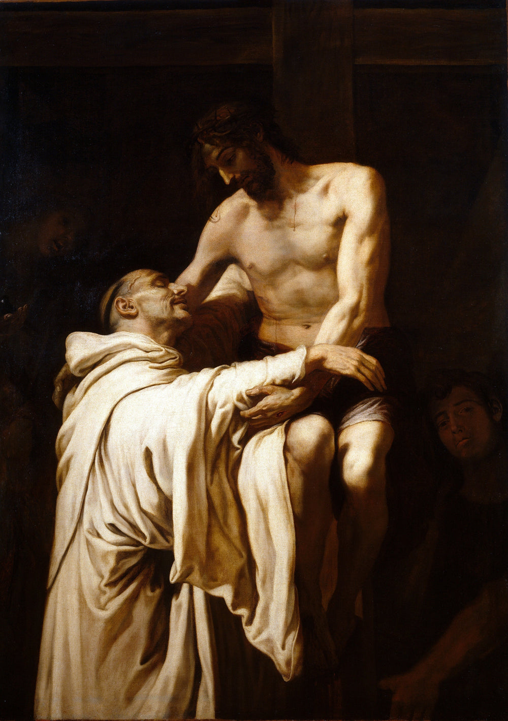 Le Christ embrassant saint Bernard - Francisco Ribalta image 1 reproduction artisanale de tableau